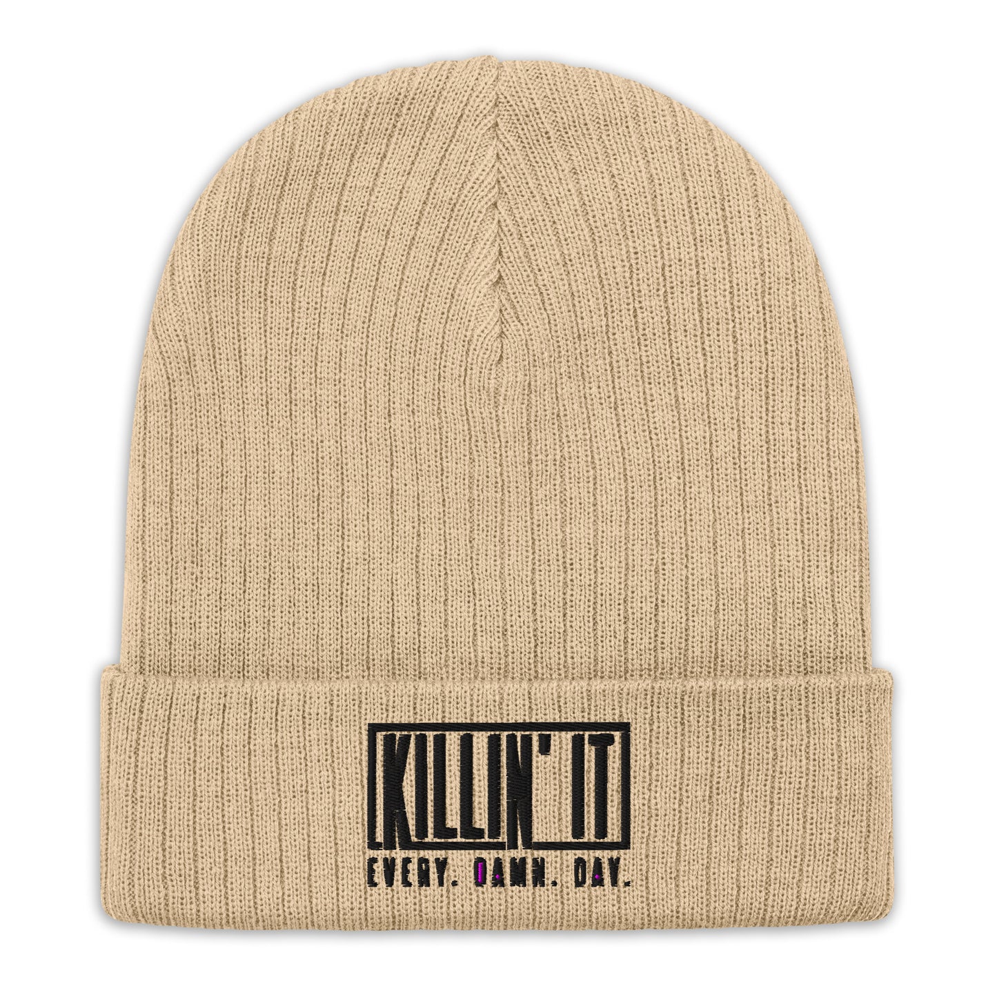 Ribbed knit beanie