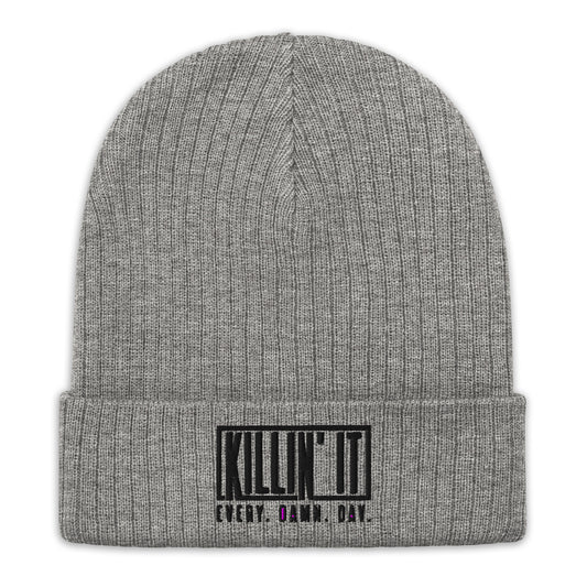 Ribbed knit beanie