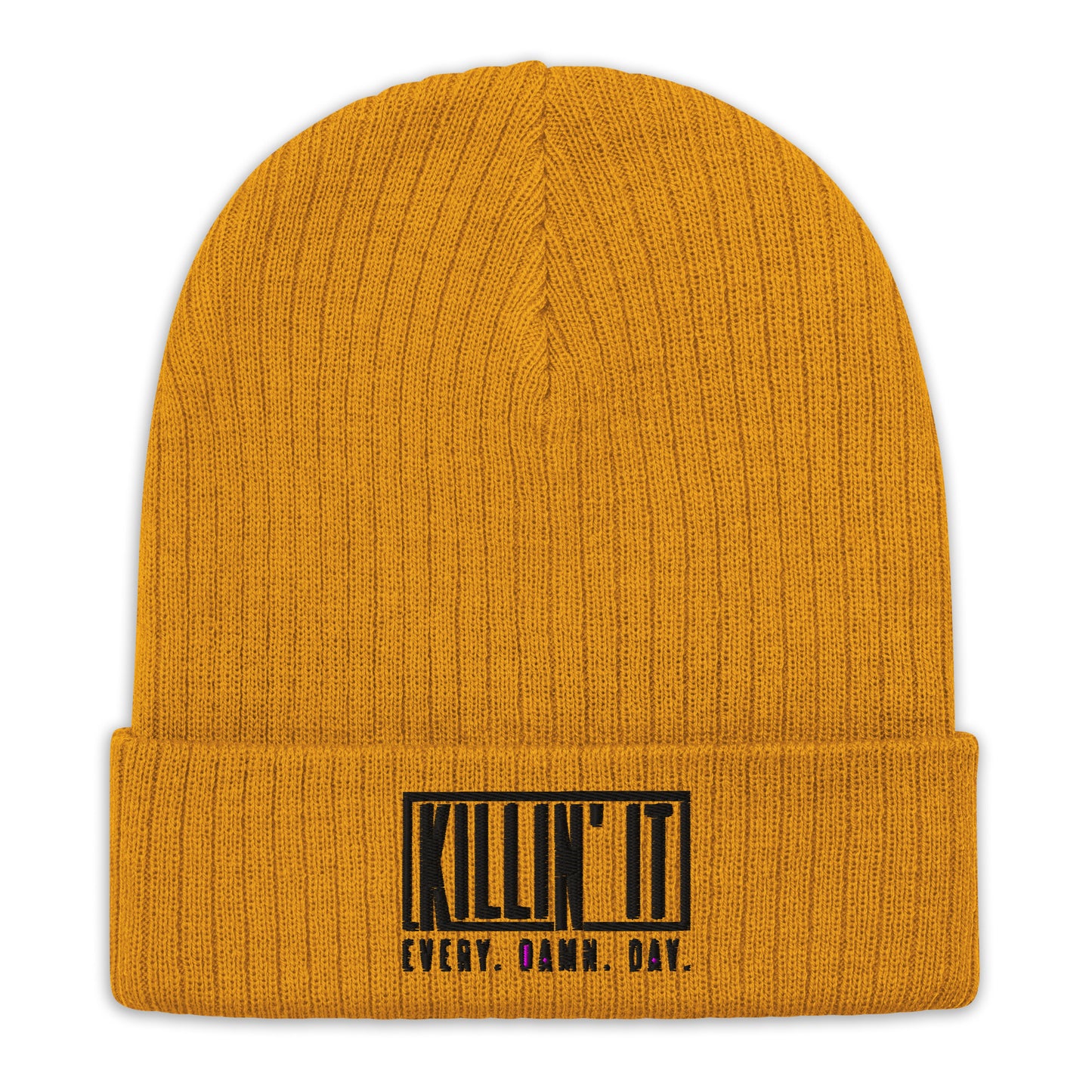 Ribbed knit beanie